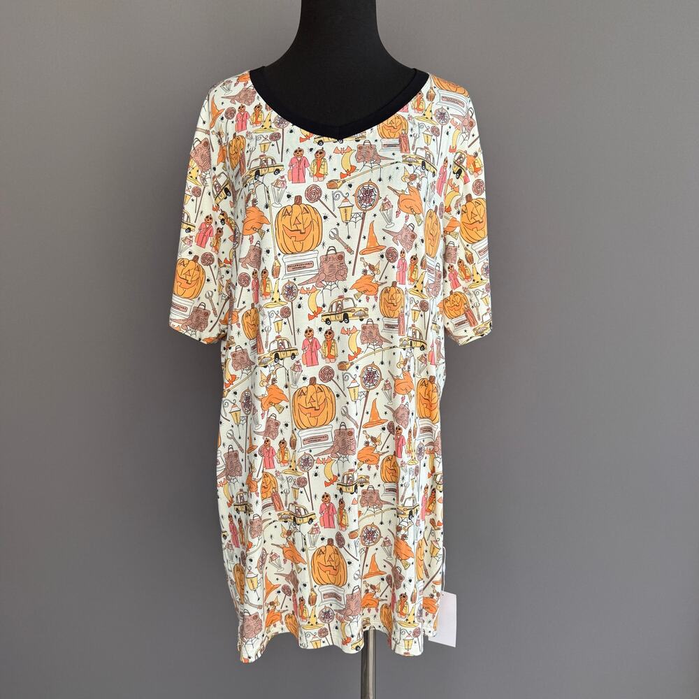 NEW Magical Mamas Halloween tee shirt - bamboo - v neck - pumpkin - size XXL